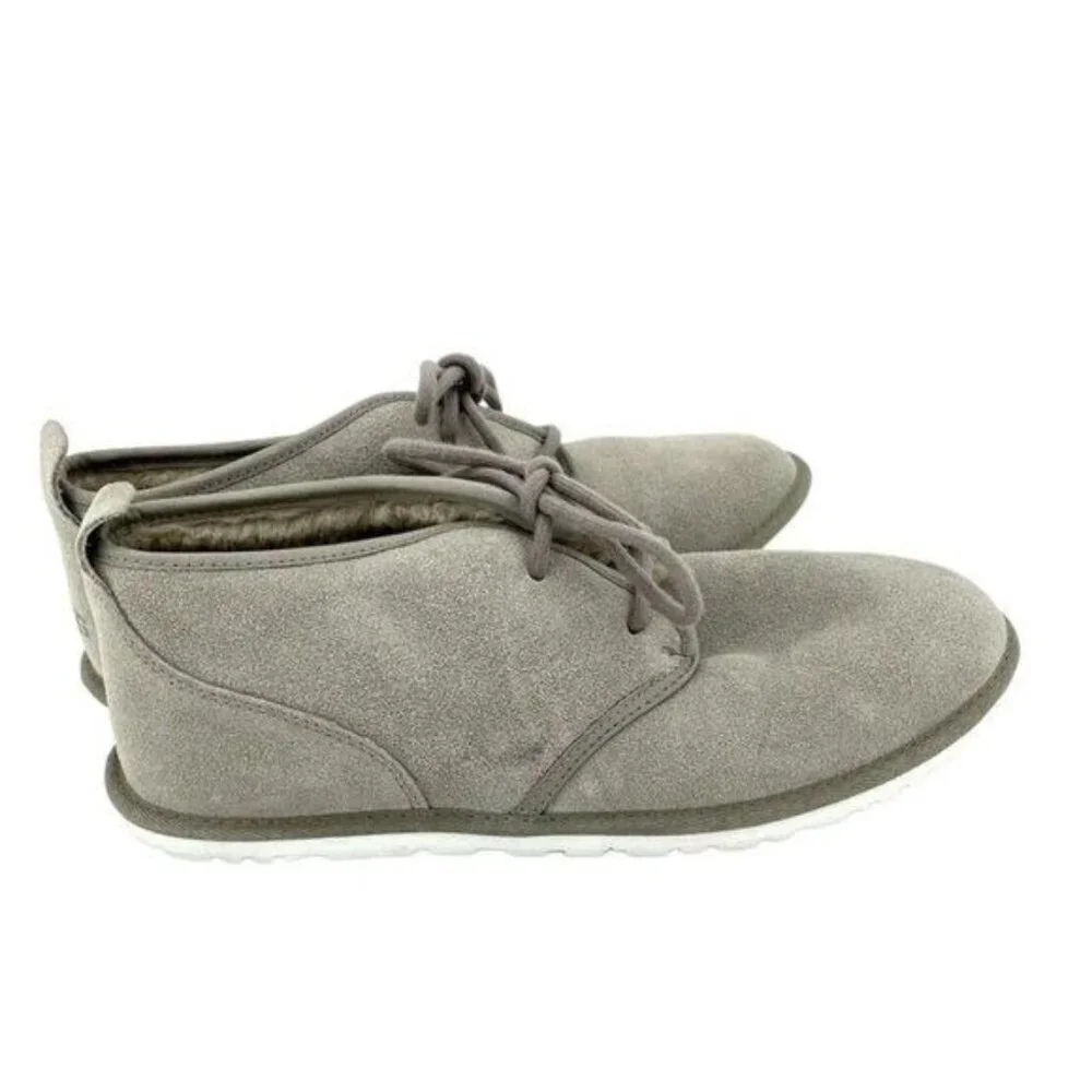 UGG Mens Maksim Chukka Suede Shearling Boots Bindle Gray Lace up Sz 9 NEW